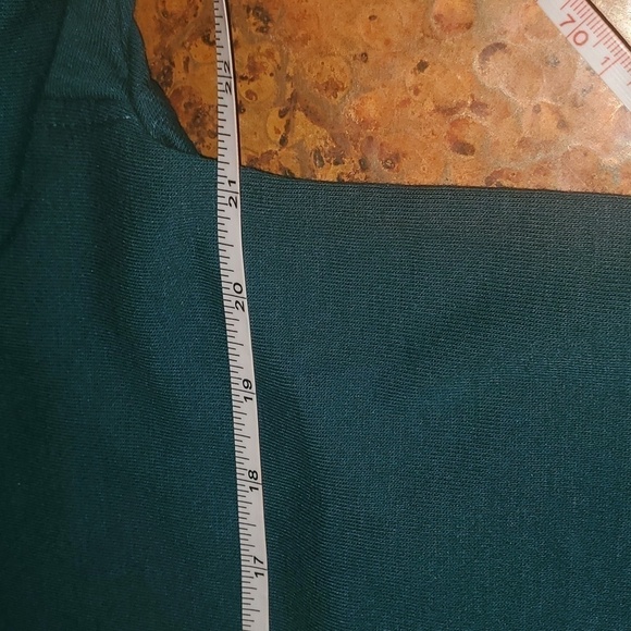 Ellen Tracy Holiday "Merry & Bright" Graphic Long Slv Dark Green Sz M Sweatshirt - Picture 9 of 10